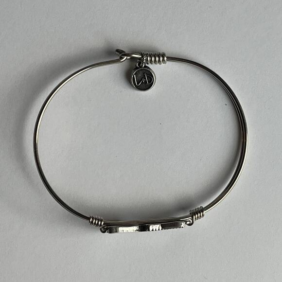 Luca + Danni Women's Hair Stylist Silver Metal Bangle Bracelet - Picture 2 of 7